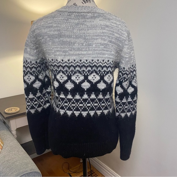 Banana Republic Womens Med Merino Wool Alpaca Faire Isle Sweater Nordic Pattern - Picture 3 of 7